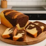 Marmorni kolač z jogurtom, mehak kot oblak