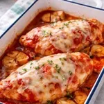 Hitro kosilo iz pečice: Piščanec v bogati paradižnikovi omaki z mocarelo