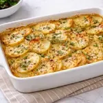 Zlato zapečen krompir s sirom in česnom