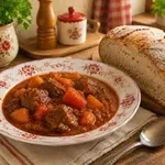 Enostaven recept za golaž s krompirjem, ki ga boste pripravili kar v pečici