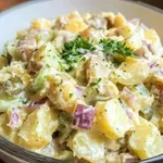 Recept za krompirjevo solato, ki je bo zmanjkalo v trenutku