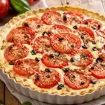 Poletna pita s paradižnikom in mocarelo, ki vedno izgine prva z mize