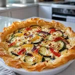 Slana pita s papriko, bučkami in feto, ki je dobra tudi naslednji dan