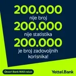 200.000 razloga za slavlje: Yettel Bank proslavlja 200.000 Bank MAX korisnika