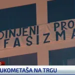 Na Trgu bana Jelačića osvanu transparent "Ujedinjeni protiv fašizma"