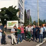 Radnici Toplane Zenica štrajkaju pred Novom Željezarom
