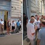 Puštena privedena petorka, građani ih dočekali ispred zgrade Suda