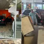 VIDEO | Automobil uletio u izlog restorana na autocesti u Hrvatskoj