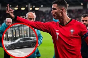 To je Cristiano Ronaldo dan po odmevnem porazu! Poglejte, kako je zapuščal Slovenijo! (foto, video)