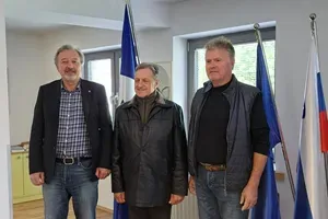 Župan Dr. Milan Balažič sprejel predsednika veteranskega društva MORiS brigadnega generala Toneta Krkoviča