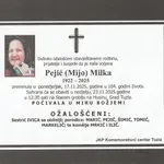 Preminula je Pejić Milka