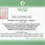 Preminula je Kasumović Admira