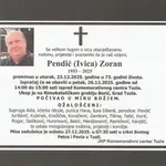 Preminuo je Pendić Zoran