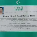 Preminula je Zahirović Derviša-Hana