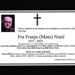 Preminuo je Fra Franjo (Mato) Ninić