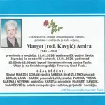 Preminula je Amira Marget