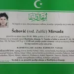 Preminula je Mirsada Šehović