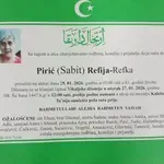Preminula je Refija Pirić Refka