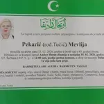 Preminula je Mevlija Pekarić