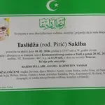 Preminula je Sakiba Taslidža