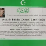 Preminula je prof.dr. Belkisa Čolić – Hadžić