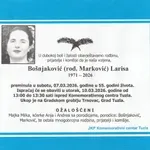 Preminula je Larisa Bošnjaković