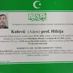 Preminuo je Hifzija prof. Kulović