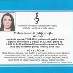 Preminula je Lejla Mulaosmanović