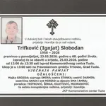 Preminuo je Slobodan Trifković