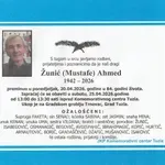 Preminuo je Ahmed Žunić