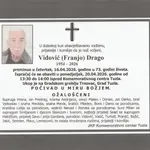 Preminuo je Drago Vidović