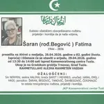 Preminula je Fatima Šaran