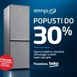 Velika akcija u Omega shop: Beko frižideri i zamrzivači uz popuste do 30% i produženu garanciju