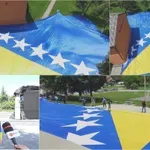 Džinovska zastava BiH večeras stiže na Trg slobode kao ukras navijačke večeri! (VIDEO)