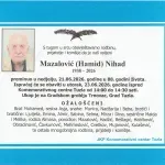 Preminuo je Nihad Mazalović