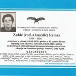 Preminula je Remza Zukić