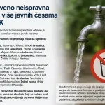 Zavod za javno zdravstvo TK upozorio: Voda sa više javnih česama nije zdravstveno ispravna