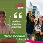 Glasajte za Tuzlaka Matea Todorovića u finalu prestižne nagrade za aktivizam mladih