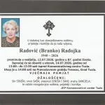Preminula je Radojka Radović