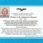 Preminula je Ramza Ratajc