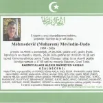 Preminuo je Mevludin Mehmedović Dado
