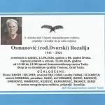 Preminula je Rozalija Osmanović