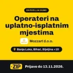 Mozzart d.o.o. zapošljava: Operateri na uplatno-isplatnim mjestima (Cijela BiH)