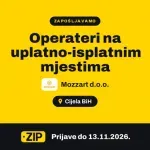 Mozzart d.o.o. zapošljava: Operateri na uplatno-isplatnim mjestima (Cijela BiH)