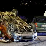 FOTO Užas u Zagrebu: Težak sudar na aveniji, automobil završio na krovu