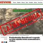 Na videz »kritično plonkanje«, ki zavaja: »Američani v napadu na čoln vojaško letalo zamaskirali v civilno!«