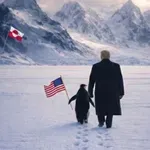 Bela hiša o Grenlandiji: Trump, pingvin in zastava Združenih držav, potem pa pride ruski medved...