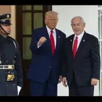 Donald Trump na srečanju z Netanjahuom na Floridi znova grozil Hamasu in Iranu