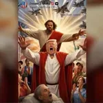 Jezus vrže Trumpa v pekel - v videoposnetku z umetno inteligenco, ki ga je objavil Iran (VIDEO)