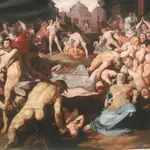 Epstein naročil sliko pokola »otrok Nežidov«, njegov asistent: »Razstavili smo jo pri vhodu, kjer ubijajo dojenčke!«